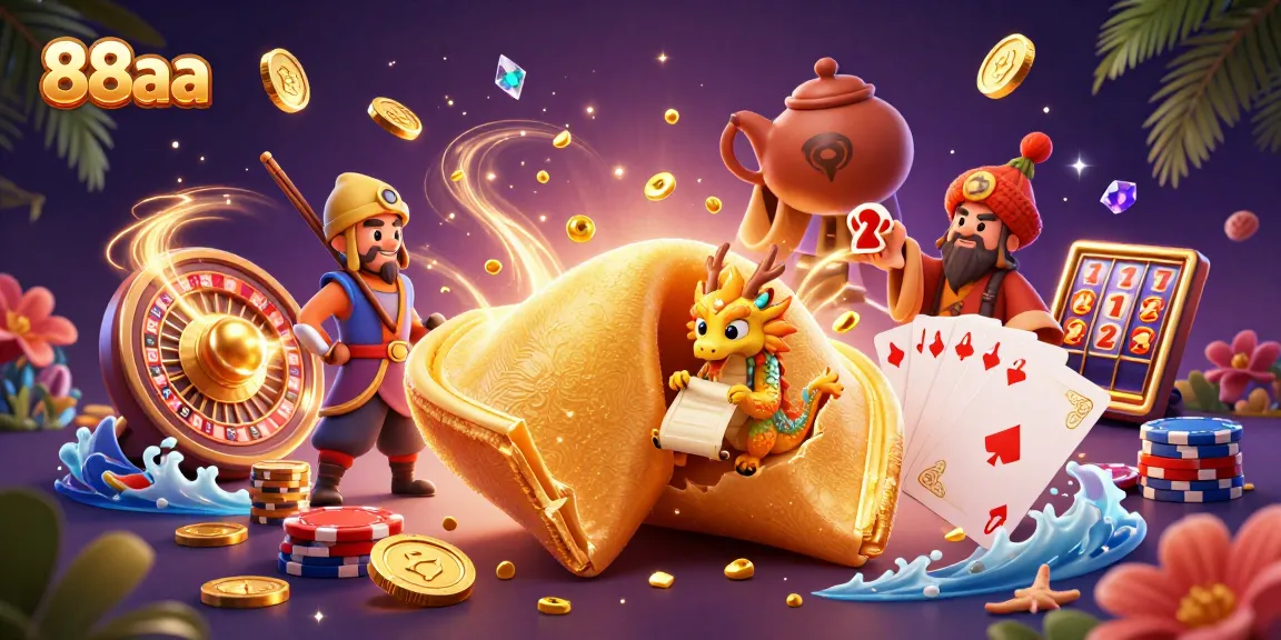 Experience the thrill of 88aa with a vibrant casino scene filled with golden treasures and winning opportunities.