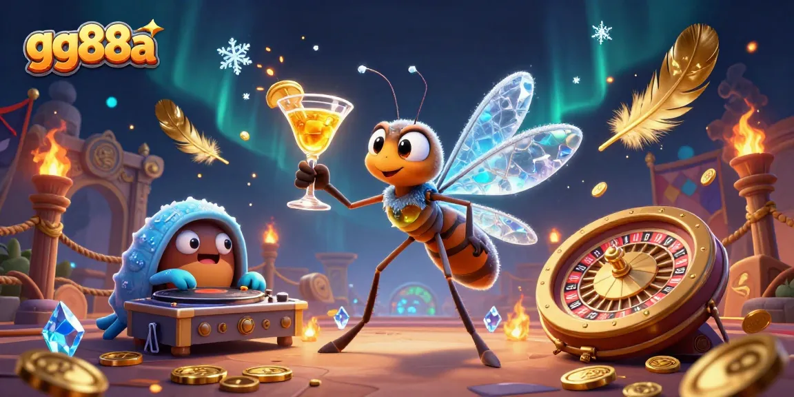 Experience gg88a's vibrant gaming atmosphere with lively 3D characters and dynamic casino elements.