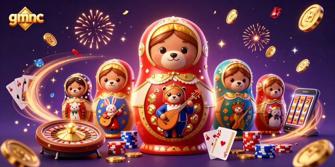Experience the thrill of gmnc in vibrant casino adventure with animated bears and dazzling gems.
