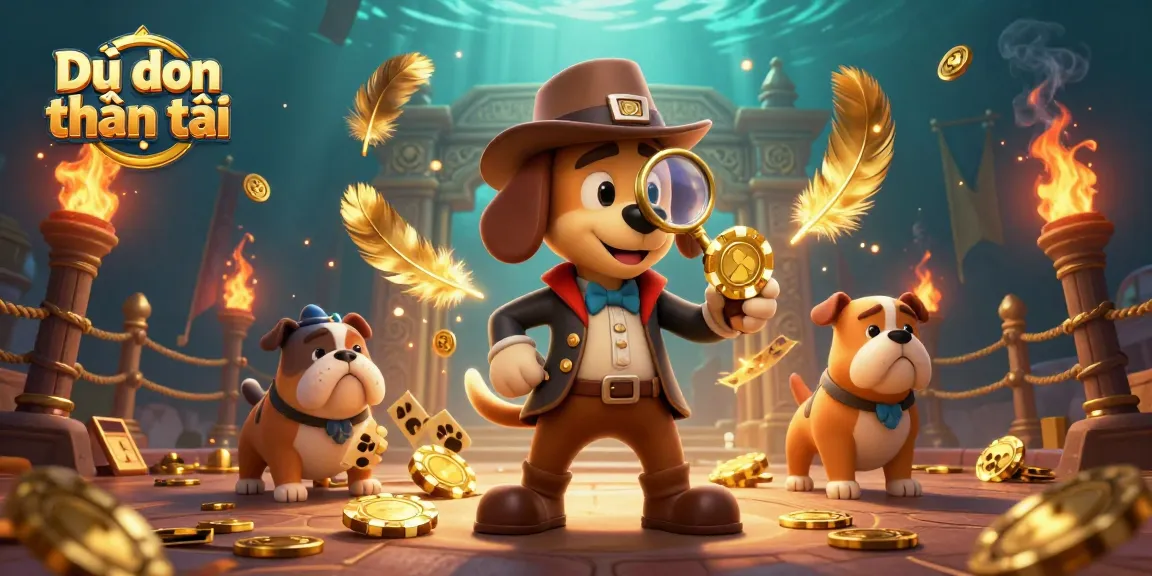 Engage in Dự đoán thần tài as a detective finds lucky clues in a vibrant illustrated casino scene.