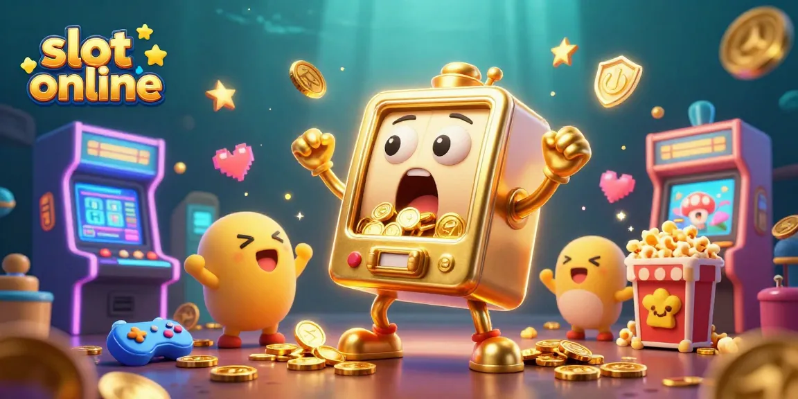 Spin to win with slot online, featuring cheerful slot machines and coins galore!