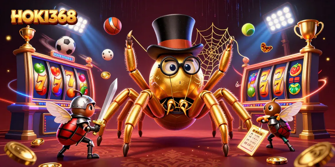 Win big with HOKI368's thrilling slot games featuring vibrant icons and golden treasures.