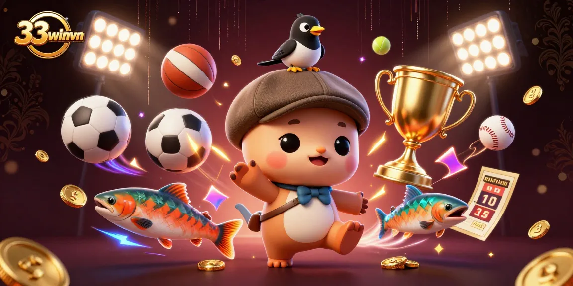 Engage in thrilling games at 33winvn with dynamic sports elements and cute characters.
