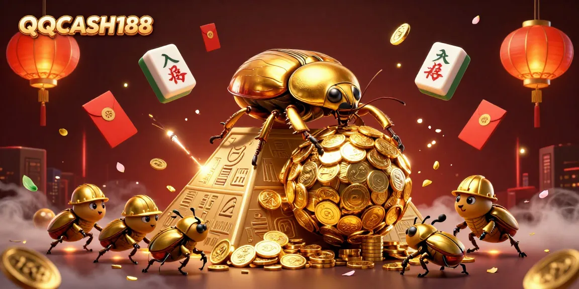 Engage with QQCASH188 in a vibrant casino scene full of dynamic gaming elements.