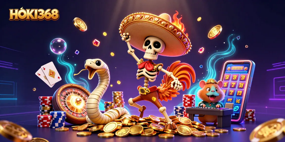 Celebrate your wins with HOKI368 as the mariachi rooster dances on gold coins!
