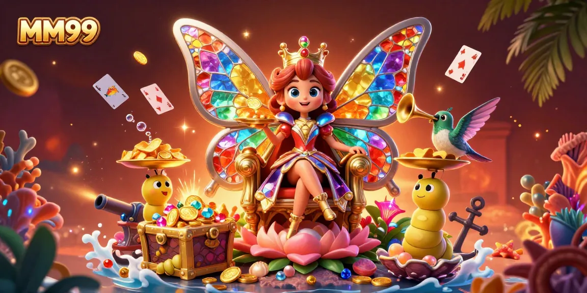 Experience the thrill of MM99 with this vibrant 3D illustration filled with gaming elements.