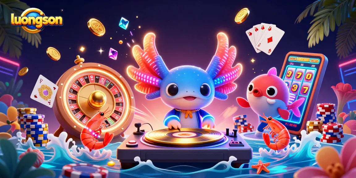Experience thrilling gameplay with luongson's vibrant casino-themed 3D digital illustration.
